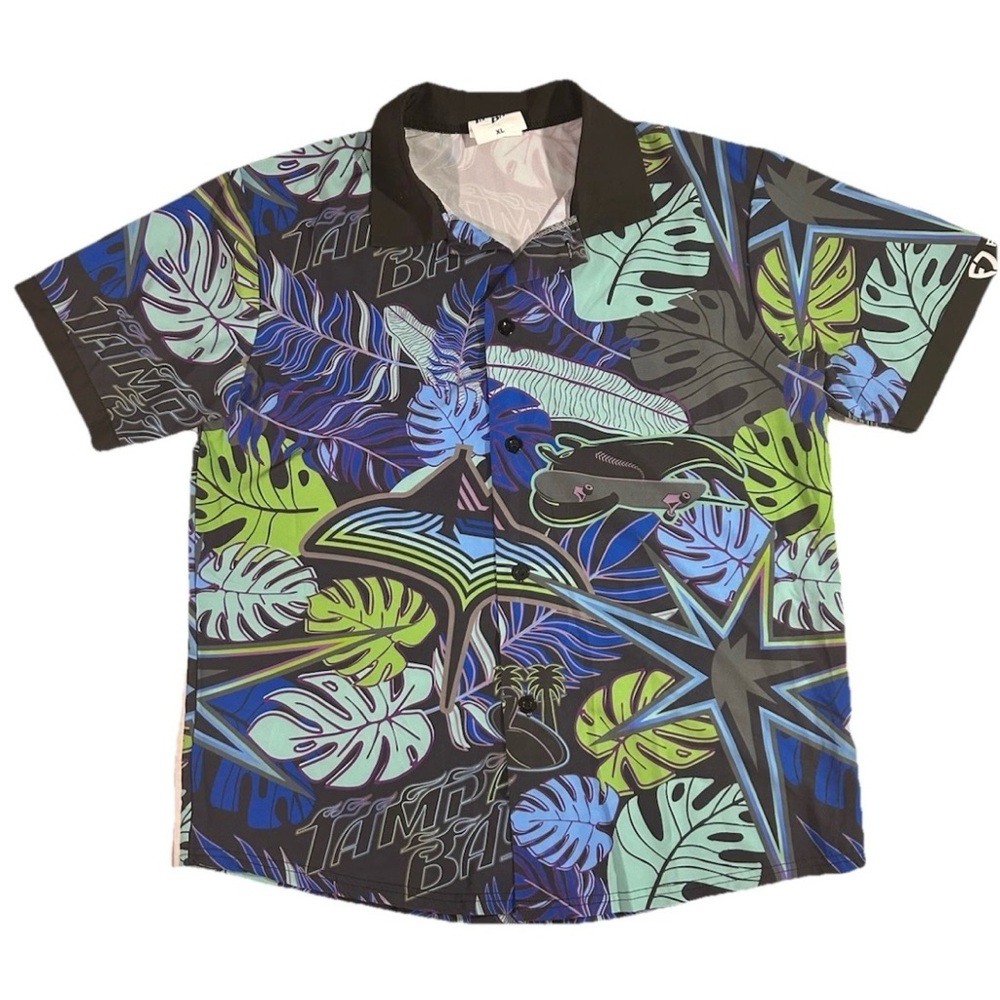 Tampa Bay Rays City Connect SGA Hawaiian Shirt sz XL Multi Color MLB Baseball